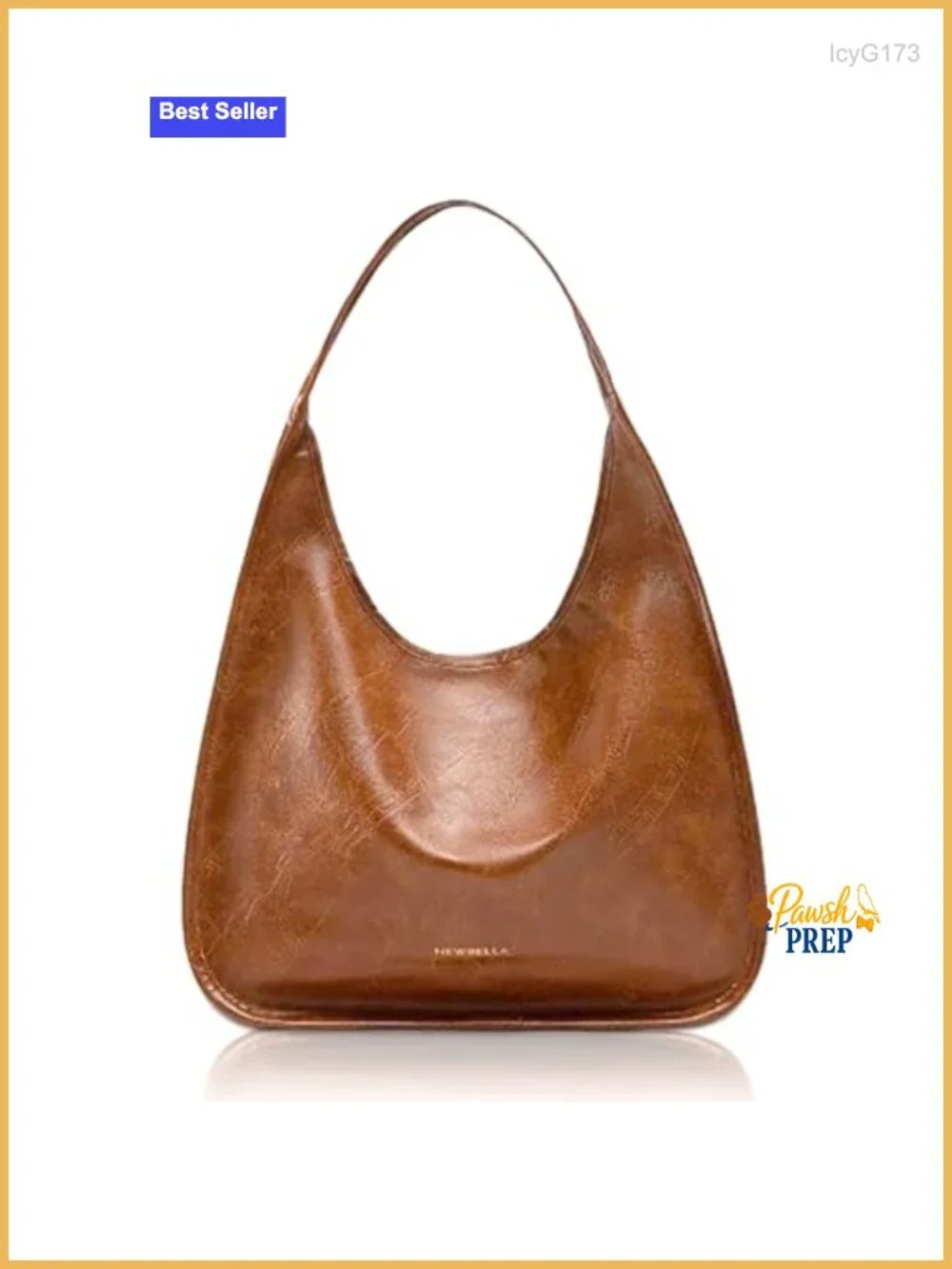 Vegan Leather Hobo Bag Shoulder Tote with Detachable Pouch